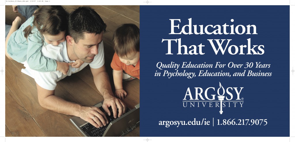 Education That Works was the Slogan we created for Argosy University